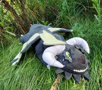 Eclipse, 40 Inch Black Swamp Dragon Plush