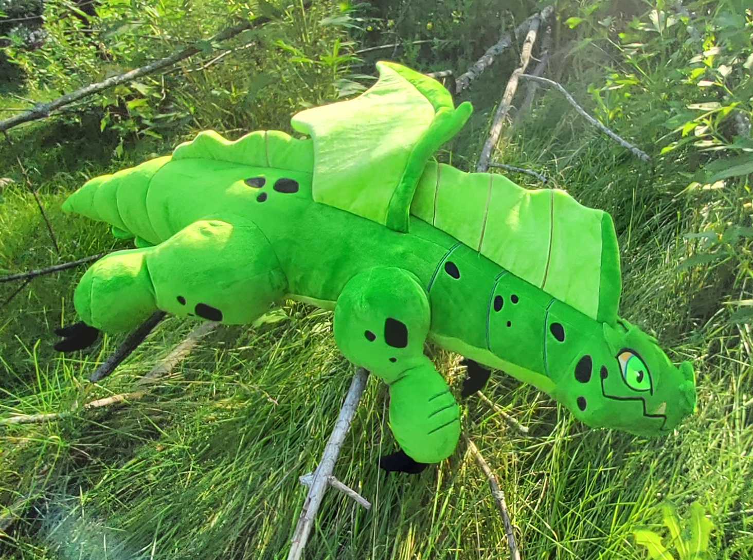 Terra, 40 Inch Green Forest Dragon Plush| Lairbrew