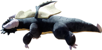 Eclipse, 40 Inch Black Swamp Dragon Plush