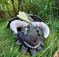 Eclipse, 40 Inch Black Swamp Dragon Plush