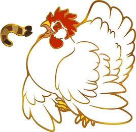 PRE-ORDER - White Chicken Pin + Magnet Set