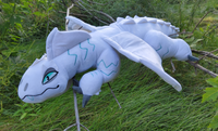 Aurora, 40 Inch White Tundra Dragon Plush