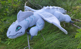 Aurora, 40 Inch White Tundra Dragon Plush