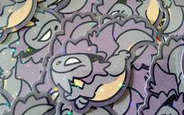 Chibi Silver Dragon Sticker