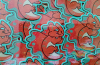 Chibi Copper Dragon Sticker