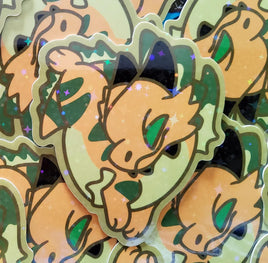Chibi Bronze Dragon Sticker