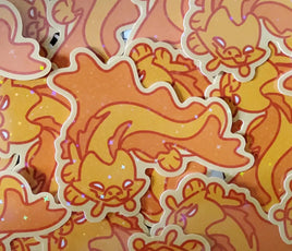 Chibi Gold Dragon Sticker