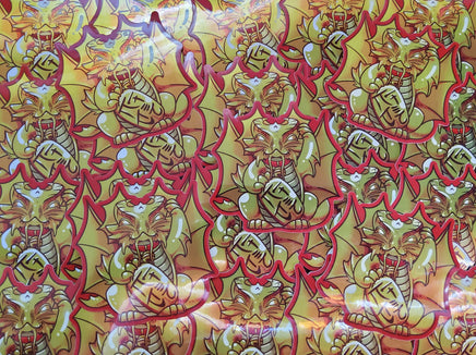 Lucky Cat Gold Dragon Metallic Vinyl Sticker - Dungeons & Dragons Inspired Golden Shining Treasure Hoard Draconic Iokharic TTRPG