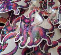 Displacer Beast Holo Hearts Vinyl Sticker - Lisa Something + Dungeons and Dragons Inspired - 4 inches Holographic Sparkly Decorate Notebooks