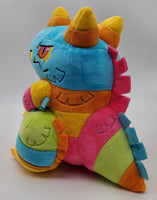 Smash the Piñata Kaiju Plush - Sugarwhacks - Blue Pink Orange Yellow Green - Monster Godzilla Substitute Pinata Candy Creature Colorful