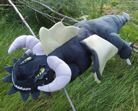 Eclipse, 40 Inch Black Swamp Dragon Plush