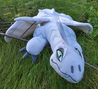 Aurora, 40 Inch White Tundra Dragon Plush