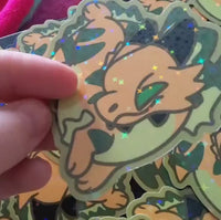 Chibi Bronze Dragon Sticker
