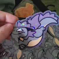 Chibi Silver Dragon Sticker