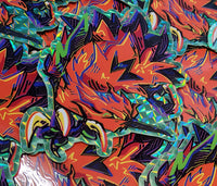 Orange Kick Monster Ratite Sticker