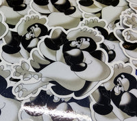 Old School Toon Rooster Sticker