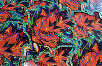 Orange Kick Monster Ratite Sticker