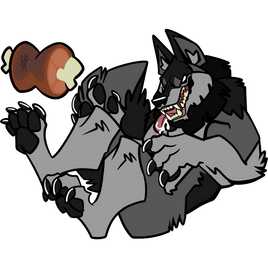 PRE-ORDER - Grey Werewolf Pin + Magnet Set