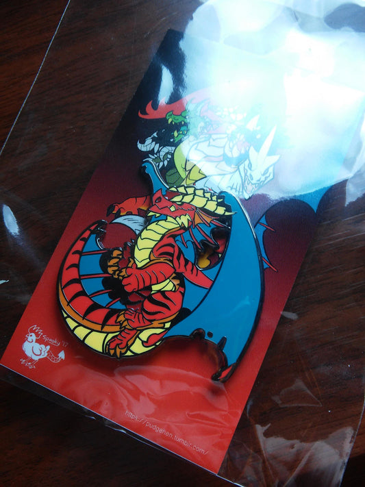 Old Style Red Dragon Pin
