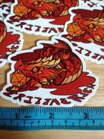 "Crit the Rich" Red Dragon Sticker